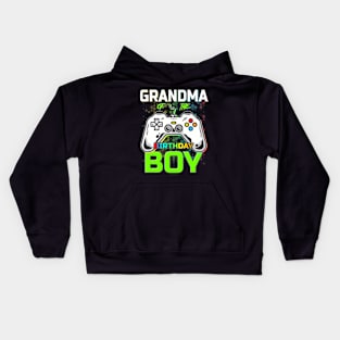 Gaming Video Gamer Grandma Of The Birthday Boy Kids Hoodie